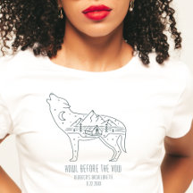 Gepersonaliseerde Camping Bachelorette Party Wolf 