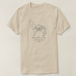 Gepersonaliseerde Camping Bachelorette Party Wolf  T-shirt