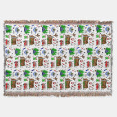 Gepersonaliseerde Camping die als Happy Camper wor Deken (Voorkant)