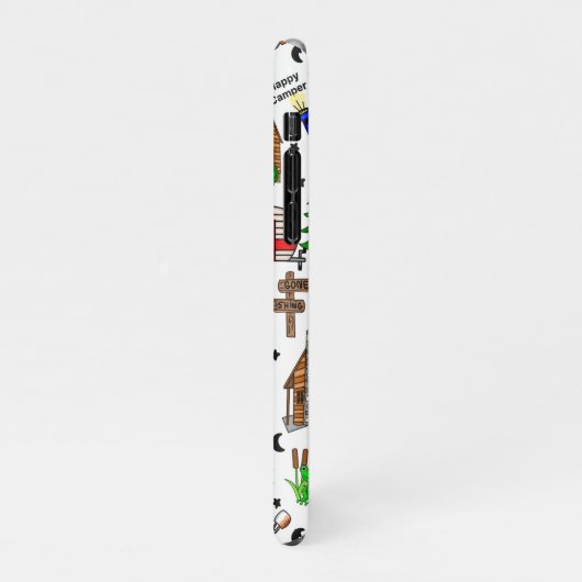 Gepersonaliseerde Camping die als Happy Camper wor iPhone Hoesje (Linkerkant)