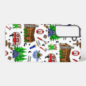 Gepersonaliseerde Camping die als Happy Camper wor Samsung Galaxy Hoesje (Achterkant horizontaal)