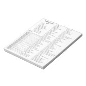 Gepersonaliseerde Camping Gear Checklist Notitieblok (Linkerzijde)