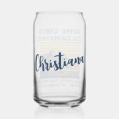 Gepersonaliseerde Camping Meisje Grappige Retro Me Blikvorm Glas (Achterkant)
