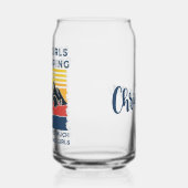 Gepersonaliseerde Camping Meisje Grappige Retro Me Blikvorm Glas (Links)