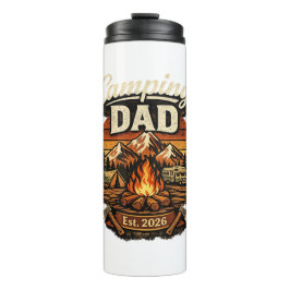 Gepersonaliseerde Camping Vader Est. 2026 Tumbler  Thermosbeker