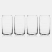 Gepersonaliseerde Can Bril Bruiloft Party Blikvorm Glas (Achterkant)