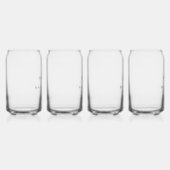 Gepersonaliseerde Can Bril Bruiloft Party Blikvorm Glas (Rechts)