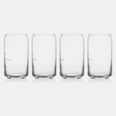 Gepersonaliseerde Can Bril Bruiloft Party Blikvorm Glas (Links)