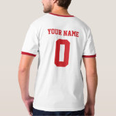 Gepersonaliseerde Canada Sport Jersey Ringer T-Shi T-shirt (Achterkant volledig)