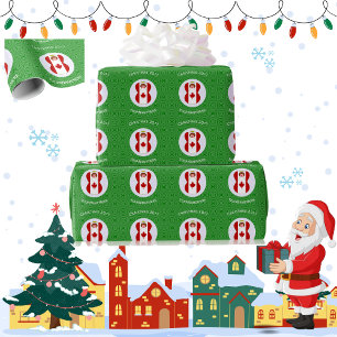 Gepersonaliseerde Canadese Engel Kerstvlag Cadeaupapier