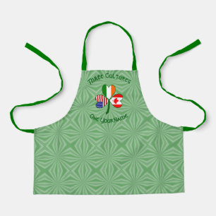 Gepersonaliseerde Canadese Ierse Amerikaanse Vlag  Schort