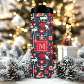 Gepersonaliseerde Canadese pictogrammen Thermosbeker