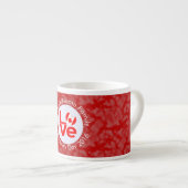 Gepersonaliseerde Canadese Rode LOVE Vlag Espresso Kop (Voorkant rechts)