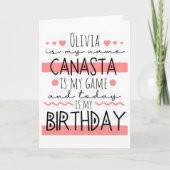 Gepersonaliseerde Canasta Verjaardag Kaart (Voorkant)