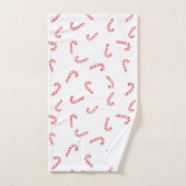 Gepersonaliseerde Candy Cane Kerstmis Bad Handdoek (Handdoek)