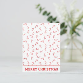 Gepersonaliseerde Candy Cane Kerstmis Briefkaart