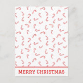 Gepersonaliseerde Candy Cane Kerstmis Briefkaart (Voorkant)