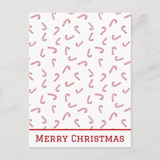 Gepersonaliseerde Candy Cane Kerstmis Briefkaart (Voorkant)
