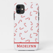 Gepersonaliseerde Candy Cane Kerstmis Case-Mate iPhone Case (Achterkant)
