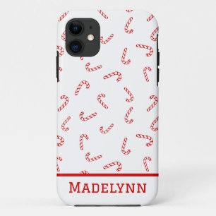 Gepersonaliseerde Candy Cane Kerstmis Case-Mate iPhone Case