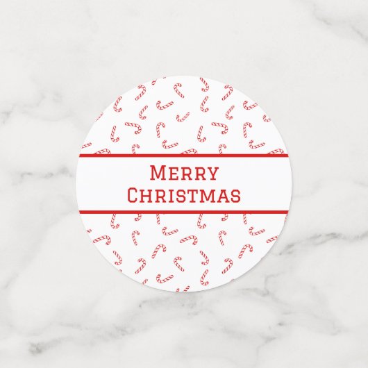 Gepersonaliseerde Candy Cane Kerstmis Confetti (Kleine voorkant)