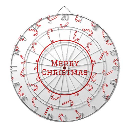 Gepersonaliseerde Candy Cane Kerstmis Dartbord (Voorkant)