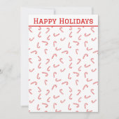 Gepersonaliseerde Candy Cane Kerstmis Feestdagenkaart (Voorkant)