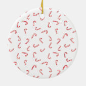 Gepersonaliseerde Candy Cane Kerstmis Keramisch Ornament (Achterkant)