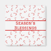 Gepersonaliseerde Candy Cane Kerstmis Magneet (Voorkant)