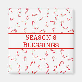 Gepersonaliseerde Candy Cane Kerstmis Magneet