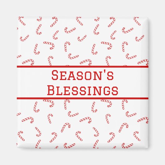 Gepersonaliseerde Candy Cane Kerstmis Magneet (Voorkant)