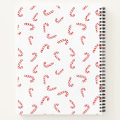 Gepersonaliseerde Candy Cane Kerstmis Notitieboek (Achterkant)