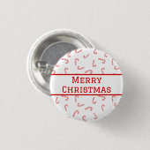 Gepersonaliseerde Candy Cane Kerstmis Ronde Button 3,2 Cm (Voorkant /achterkant)