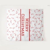 Gepersonaliseerde Candy Cane Kerstmis Wandkleed (Voorkant (horizontaal))