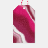 Gepersonaliseerde Candy Cane Unieke Rode Gelukkige Cadeaulabel (Achterkant)