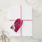 Gepersonaliseerde Candy Cane Unieke Rode Gelukkige Cadeaulabel (Met Touw)