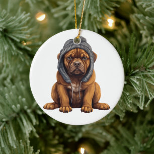 Gepersonaliseerde Cane Corso Dog Art Keramisch Ornament