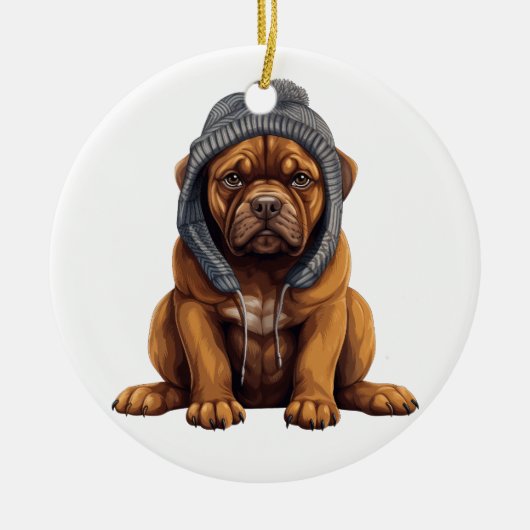 Gepersonaliseerde Cane Corso Dog Art Keramisch Ornament (Voorkant)