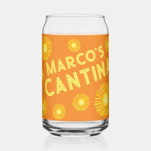 Gepersonaliseerde Cantina Blikvorm Glas (Voorkant)