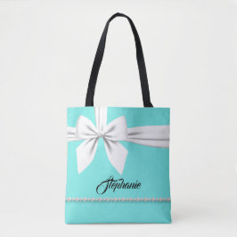 Gepersonaliseerde Canvas tas Aqua Bold & Bougie Gi