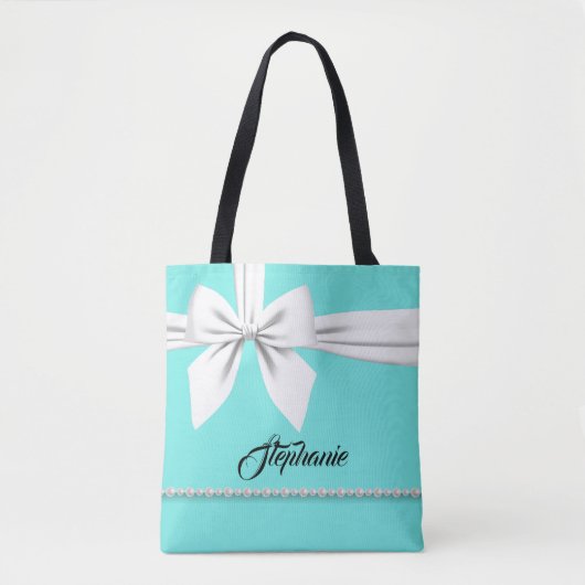 Gepersonaliseerde Canvas tas Aqua Bold & Bougie Gi (Voorkant)