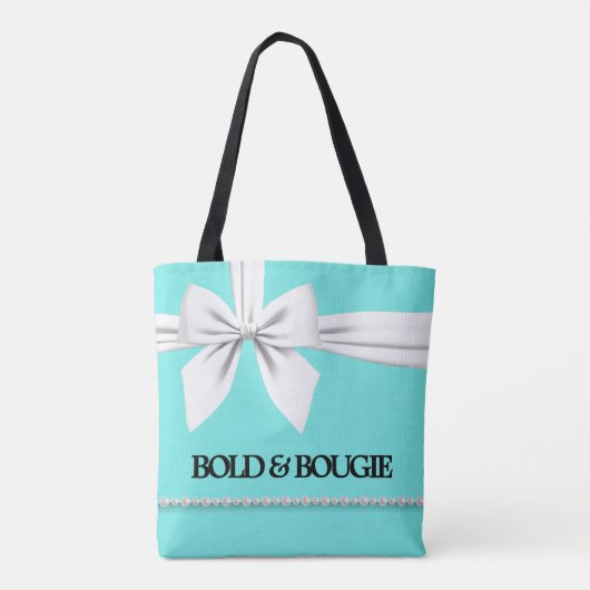 Gepersonaliseerde Canvas tas Aqua Bold & Bougie Gi (Achterkant)