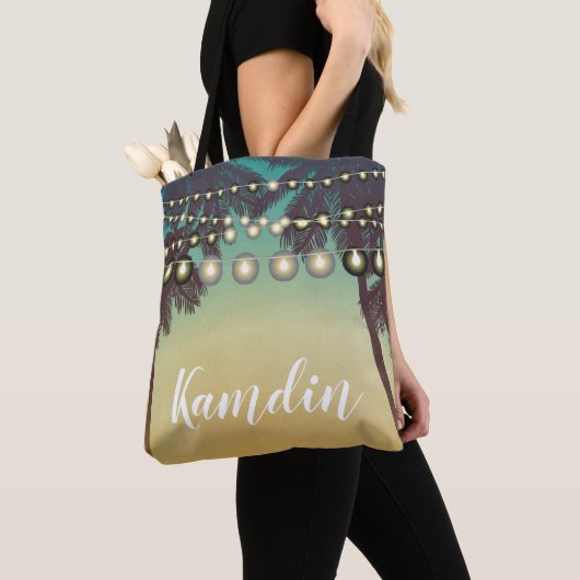 Gepersonaliseerde Canvas tas Beach Sunset (Dichtbij)