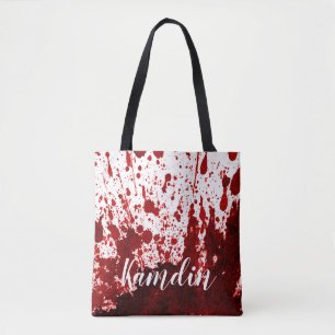 Gepersonaliseerde Canvas tas bloedplaatje Vampire 