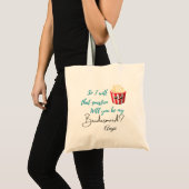 Gepersonaliseerde Canvas tas Bridesmaid Voorstel G (Voorkant (product))