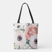 Gepersonaliseerde Canvas tas Geometric Garden Roos (Achterkant)