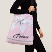 Gepersonaliseerde Canvas tas Pink Bold & Bougie Gi (Dichtbij)