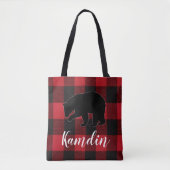 Gepersonaliseerde Canvas tas Red Buffalo Plays Bee (Voorkant)