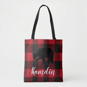 Gepersonaliseerde Canvas tas Red Buffalo Plays Bee