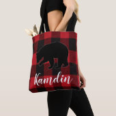 Gepersonaliseerde Canvas tas Red Buffalo Plays Bee (Dichtbij)